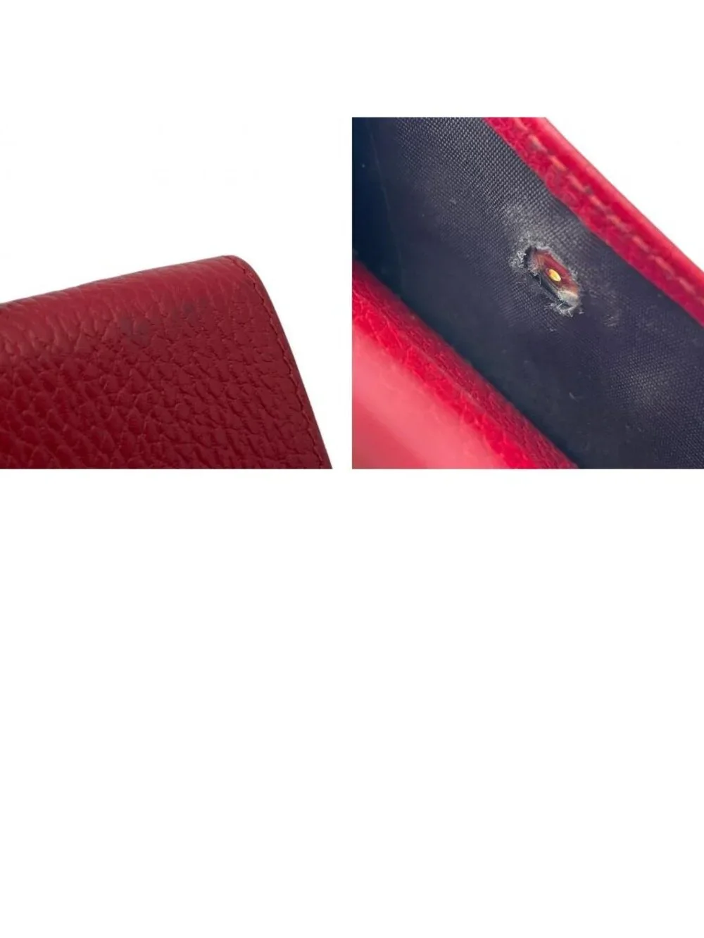 Gucci Wallet Petit Marmont GG Trifold Mini Compact Leather Rose Red Gold Double